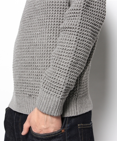 WEGO（ウィゴー）の「WEGO/畦編みニット（ニット/セーター・メンズ・杢グレー/ナチュラル/グリーン/ブルー/ネイビー/イエロー/ワイン/その他1・MEDIUM/LARGE）」の13枚目の写真