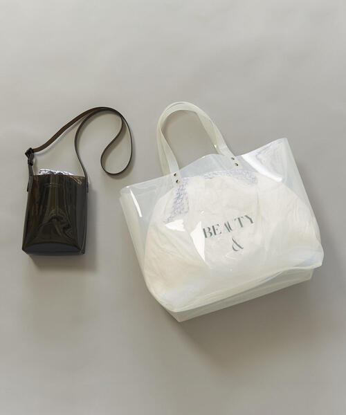 BEAUTY&YOUTH UNITED ARROWS（ビューティーアンドユースユナイテッドアローズ）の「BY PVC クリア ミニバッグ（ショルダーバッグ・メンズ・ダークグレー/オフホワイト・FREE）」の10枚目の写真