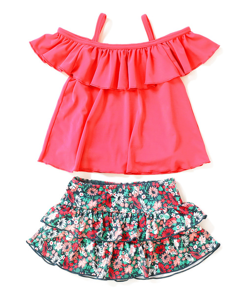 devirock（デビロック）の「オフショルダーセパレート水着（水着・キッズ・ブラック/ピンク/ラベンダー・110cm/100cm/120cm/130cm/140cm/150cm）」の14枚目の写真