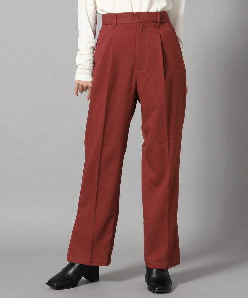 LOWRYS FARM（ローリーズファーム）の「ＴＲサイドスリットパンツ２　858638（その他パンツ・レディース・ブラウン/レッド・MEDIUM/LARGE）」の2枚目の写真