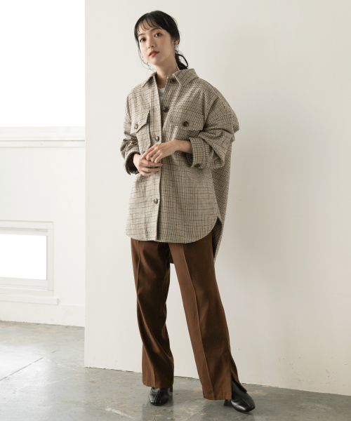 LOWRYS FARM（ローリーズファーム）の「ＴＲサイドスリットパンツ２　858638（その他パンツ・レディース・ブラウン/レッド・MEDIUM/LARGE）」の12枚目の写真