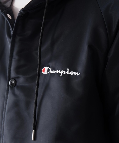 Champion(チャンピオン)の「【CHAMPION/チャンピオン】フーデッドブルゾン C3-Q605 保温性 『Thermo Lite』 フード中綿ジャケット 星条旗(ブルゾン・メンズ・ブラック/パープル/ベージュ・MEDIUM/X-LARGE/LARGE)」の15枚目の写真