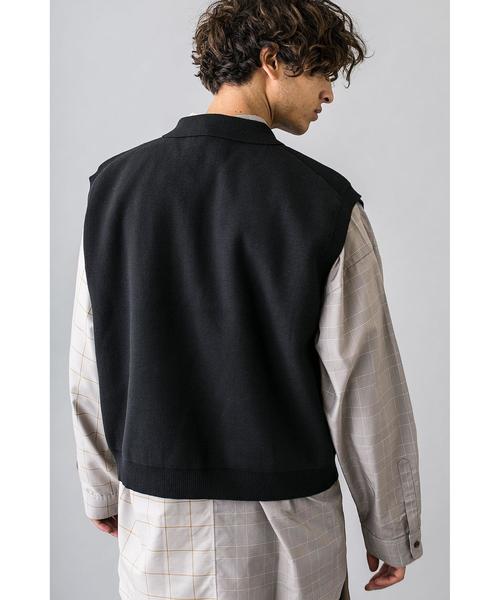 MONKEY TIME(モンキータイム)の「<monkey time> MLN/RB PL COLLAR VEST/ニットベスト(ベスト・メンズ・ベージュ/ブラック・M/L)」の7枚目の写真