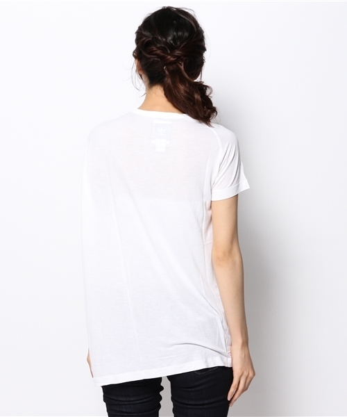 adidas Originals（アディダスオリジナルス）の「アディダス トレフォイル Tシャツ W TREFOIL TEE M64474（Tシャツ/カットソー・レディース・ホワイト・SMALL/MEDIUM）」の4枚目の写真
