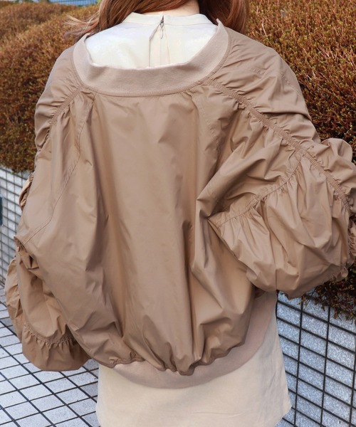 PairPair（ペアペア）の「MA-1風ナイロンブルゾン（ブルゾン・レディース・ブラック/モカ・FREE）」の8枚目の写真