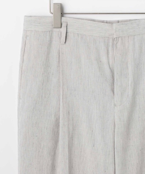 ADAM ET ROPE'（アダムエロペ）の「【CARREMAN】リネンストレッチ ワイドスラックス（スラックス・メンズ・ライトグレー/ベージュ系その他・S/M/L）」の9枚目の写真