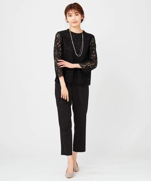 ANY SIS(エニィスィス)の「【2SET】ノーブルレース セットアップ(サロペット/オーバーオール・レディース・ブラック系/ネイビー系・1/2/3)」の3枚目の写真