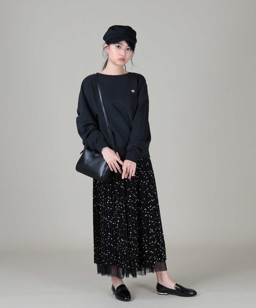 Champion(チャンピオン)の「【Champion】ワンポイントクルーネックスウェット(スウェット・レディース・ライトピンク/キナリ/ブラウン/オリーブ/ブラック/ホワイト・M/L)」の15枚目の写真