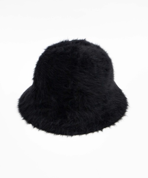 WEGO（ウィゴー）の「WEGO/アンゴラハット（ハット・レディース・ホワイト/ブラック・FREE）」の2枚目の写真