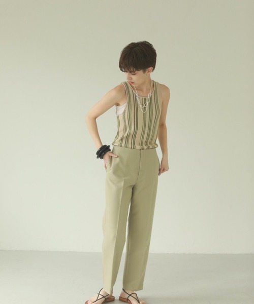 TODAYFUL（トゥデイフル）の「ストライプニットタンクトップ（Stripe