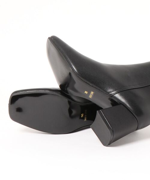 DouDou（ドゥドゥ）の「レザースクエアブーツ（ブーツ・レディース・ブラック・38/37/36）」の3枚目の写真