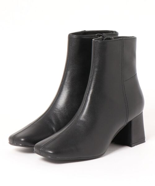 DouDou（ドゥドゥ）の「レザースクエアブーツ（ブーツ・レディース・ブラック・38/37/36）」の4枚目の写真