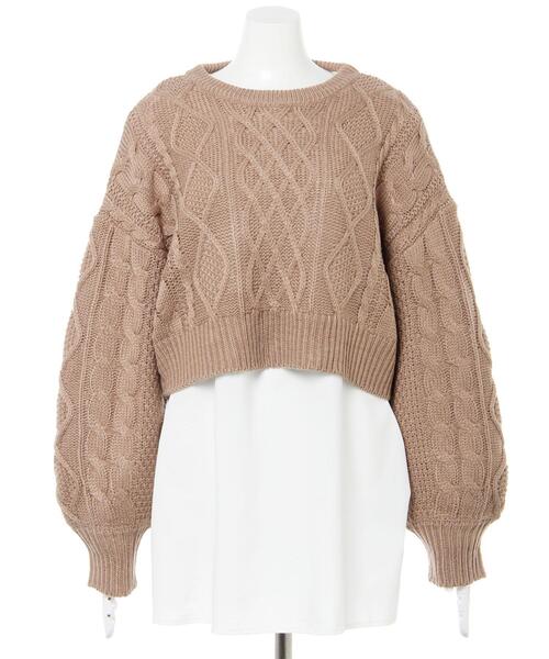 INGNI（イング）の「【セットアップ】バックリボンニット＋ブラウスSET（ニット/セーター）」 WEAR