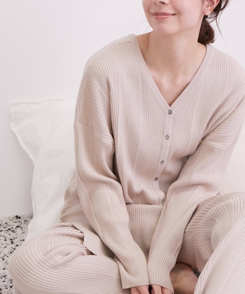 Salon Adam Et Rope サロン アダム エ ロペ の 抗菌 防臭機能付き 2way もちもちタッチ高機能2wayカーディガン ルームウェア パジャマ Wear
