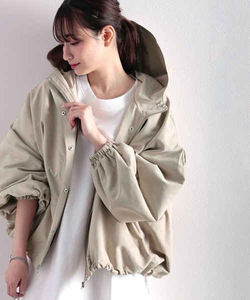 classicalelf（クラシカルエルフ）の「ふんわりシルエットがかわいい万能マンパ。（マウンテンパーカー・キッズ・ブラック/ベージュ/カーキ/キャメル・130/140/150/160）」の10枚目の写真