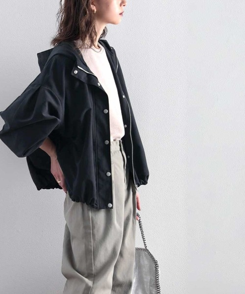 classicalelf（クラシカルエルフ）の「ふんわりシルエットがかわいい万能マンパ。（マウンテンパーカー・キッズ・ブラック/ベージュ/カーキ/キャメル・130/140/150/160）」の9枚目の写真