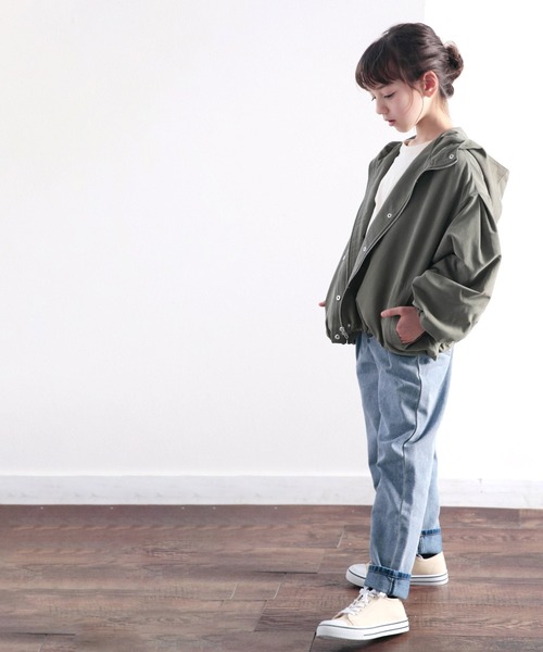 classicalelf（クラシカルエルフ）の「ふんわりシルエットがかわいい万能マンパ。（マウンテンパーカー・キッズ・ブラック/ベージュ/カーキ/キャメル・130/140/150/160）」の19枚目の写真