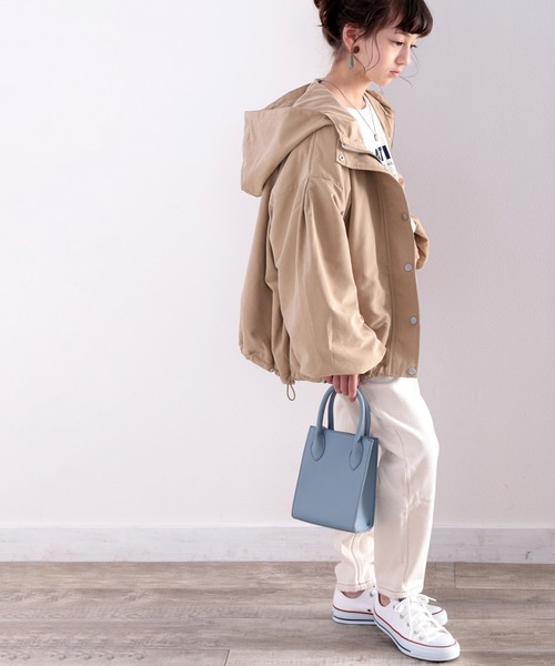 classicalelf（クラシカルエルフ）の「ふんわりシルエットがかわいい万能マンパ。（マウンテンパーカー・キッズ・ブラック/ベージュ/カーキ/キャメル・130/140/150/160）」の13枚目の写真