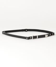 TOGA VIRILIS トーガ ビリリース レザー ナイロン ベルト TOGA VIRILIS(トーガ ビリリース)のDouble square buckle belt
