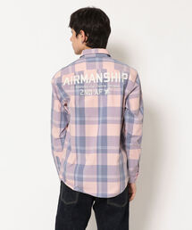 AVIREX | チェック刺繍シャツ/L/S CHECKERD ENBROIDERY SHIRT"AIRMANSHIP"(シャツ/ブラウス)