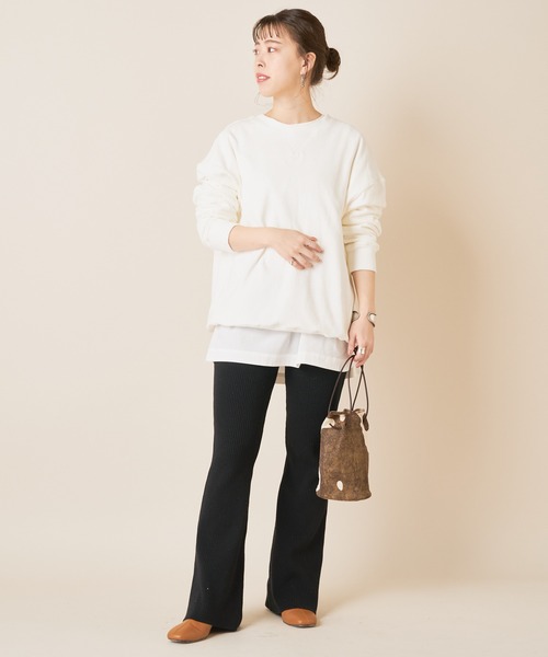 SHENERY(シーナリー)の「バックV裏毛プルオーバー(Tシャツ/カットソー・レディース・チャコールグレー/オフホワイト/ピンク・FREE)」の11枚目の写真