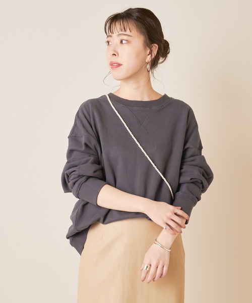 SHENERY(シーナリー)の「バックV裏毛プルオーバー(Tシャツ/カットソー・レディース・チャコールグレー/オフホワイト/ピンク・FREE)」の14枚目の写真