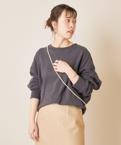 SHENERY(シーナリー)の「バックV裏毛プルオーバー(Tシャツ/カットソー・レディース・チャコールグレー/オフホワイト/ピンク・FREE)」の15枚目の写真