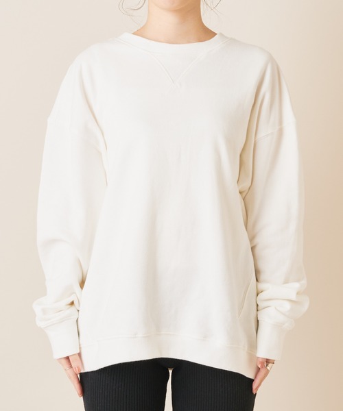 SHENERY(シーナリー)の「バックV裏毛プルオーバー(Tシャツ/カットソー・レディース・チャコールグレー/オフホワイト/ピンク・FREE)」の20枚目の写真