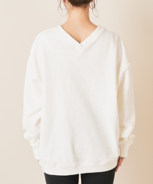 SHENERY(シーナリー)の「バックV裏毛プルオーバー(Tシャツ/カットソー・レディース・チャコールグレー/オフホワイト/ピンク・FREE)」の22枚目の写真