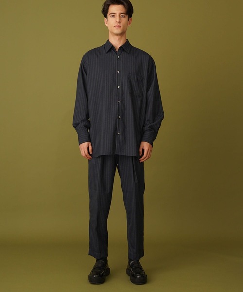 パンツ MARKAWARE / PEGTOP TROUSERS / BLACK / 1 MARKAWARE(マーカウェア) - PEGTOP TROUSERS ORGANIC WOOL