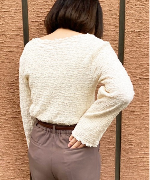 apres jour(アプレジュール)の「ポコポコクロストップス【ZOZOTOWN限定アイテム】(Tシャツ/カットソー・レディース・アイボリー/ブラック/ラベンダー/ライトベージュ・フリー/X-LARGE)」の8枚目の写真