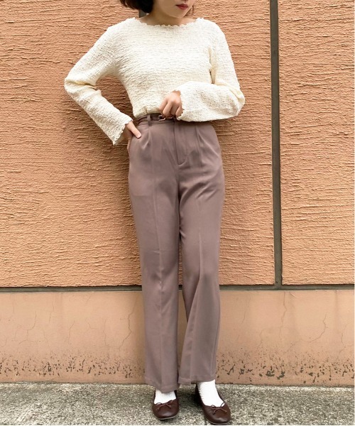 apres jour(アプレジュール)の「ポコポコクロストップス【ZOZOTOWN限定アイテム】(Tシャツ/カットソー・レディース・アイボリー/ブラック/ラベンダー/ライトベージュ・フリー/X-LARGE)」の9枚目の写真