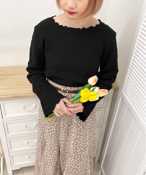 apres jour(アプレジュール)の「ポコポコクロストップス【ZOZOTOWN限定アイテム】(Tシャツ/カットソー・レディース・アイボリー/ブラック/ラベンダー/ライトベージュ・フリー/X-LARGE)」の12枚目の写真