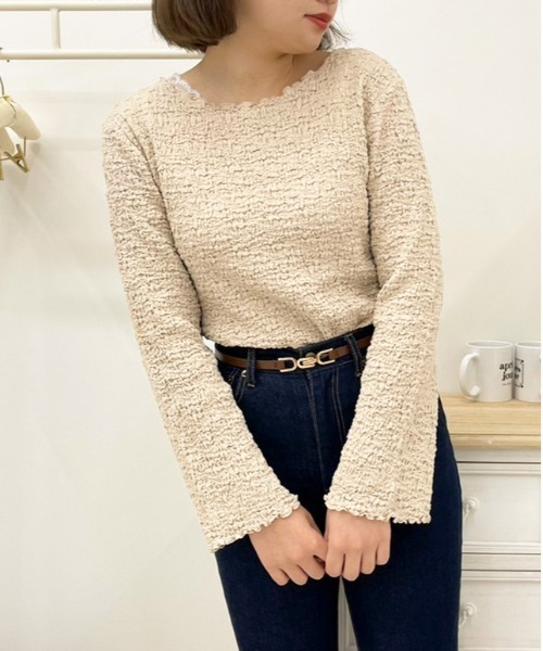 apres jour(アプレジュール)の「ポコポコクロストップス【ZOZOTOWN限定アイテム】(Tシャツ/カットソー・レディース・アイボリー/ブラック/ラベンダー/ライトベージュ・フリー/X-LARGE)」の19枚目の写真