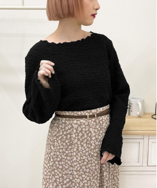 apres jour(アプレジュール)の「ポコポコクロストップス【ZOZOTOWN限定アイテム】(Tシャツ/カットソー・レディース・アイボリー/ブラック/ラベンダー/ライトベージュ・フリー/X-LARGE)」の13枚目の写真