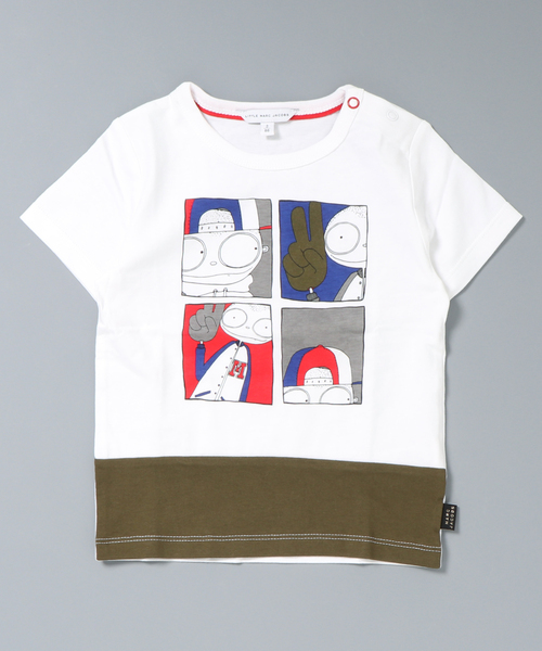セール Little Marc Jacobs ファンシーイラスト コミック風 Tシャツ Tシャツ カットソー Little Marc Jacobs リトルマークジェイコブス のファッション通販 Zozotown