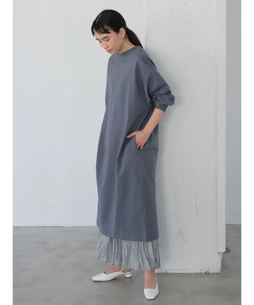 AMERICAN HOLIC(アメリカンホリック)の「オーバーサイズミニ裏毛ワンピース(ワンピース・レディース・チャコールグレー/ライトベージュ/ライトグレー/ミント・FREE)」の8枚目の写真