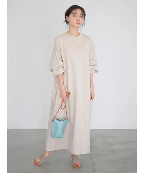 AMERICAN HOLIC(アメリカンホリック)の「オーバーサイズミニ裏毛ワンピース(ワンピース・レディース・チャコールグレー/ライトベージュ/ライトグレー/ミント・FREE)」の15枚目の写真