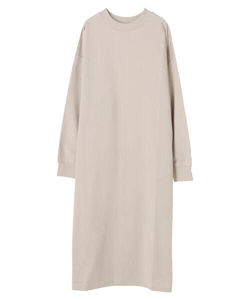 AMERICAN HOLIC(アメリカンホリック)の「オーバーサイズミニ裏毛ワンピース(ワンピース・レディース・チャコールグレー/ライトベージュ/ライトグレー/ミント・FREE)」の1枚目の写真