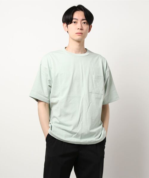 ACE SHOP（エースショップ）の「USA天竺パックT/半袖（Tシャツ/カットソー・メンズ・ブラック/ホワイト×グリーン/ホワイト×ブルー/ホワイト×ライトグレー/ブラック×ブルー/ホワイト×ピンク/ブラック×グリーン/ホワイト×ブラック/ブラック×グレー・FREE）」の22枚目の写真