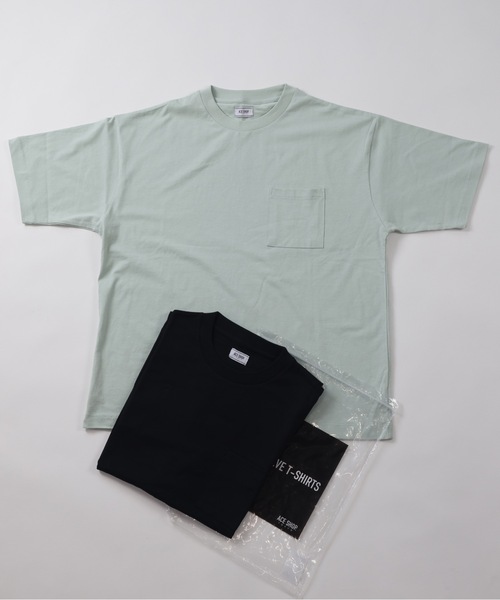 ACE SHOP（エースショップ）の「USA天竺パックT/半袖（Tシャツ/カットソー・メンズ・ブラック/ホワイト×グリーン/ホワイト×ブルー/ホワイト×ライトグレー/ブラック×ブルー/ホワイト×ピンク/ブラック×グリーン/ホワイト×ブラック/ブラック×グレー・FREE）」の9枚目の写真