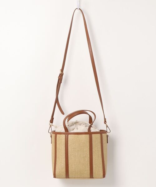 COEL（コエル）の「雑材スモールバッグ（ショルダーバッグ・レディース・ベージュ/ブラウン・FREE）」の2枚目の写真
