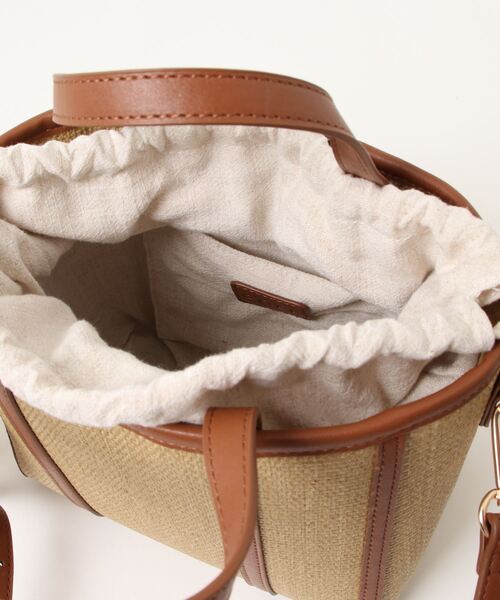COEL（コエル）の「雑材スモールバッグ（ショルダーバッグ・レディース・ベージュ/ブラウン・FREE）」の4枚目の写真