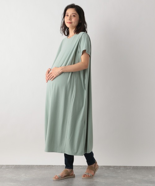 店舗限定 マタニティ カタタックｚｉｐワンピースｓｓ 9332 マタニティウェア グッズ Lepsim レプシィム のファッション ママ ベビー セール