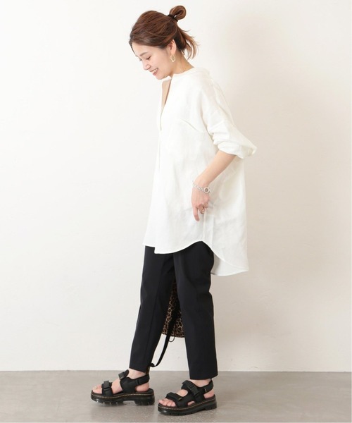 JOURNAL STANDARD（ジャーナルスタンダード）の「スタンドプルオーバーシャツ◆2（シャツ/ブラウス・レディース・ナチュラル/ホワイト/イエロー系その他・FREE）」の4枚目の写真