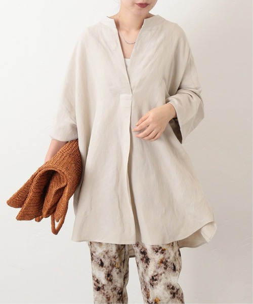 JOURNAL STANDARD（ジャーナルスタンダード）の「スタンドプルオーバーシャツ◆2（シャツ/ブラウス・レディース・ナチュラル/ホワイト/イエロー系その他・FREE）」の9枚目の写真