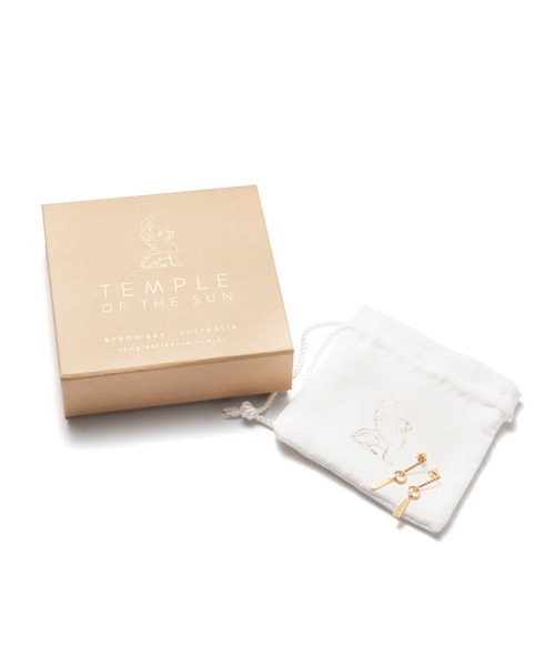 JACK & MARIE（ジャックアンドマリー）の「TEMPLE OF THE SUN VEGA EARRINGS GOLD (テンプルオブザサン )(ブルー)(TS508E-GVCBPL)（ピアス（両耳用）・レディース・ブルー・ONE SIZE）」の3枚目の写真