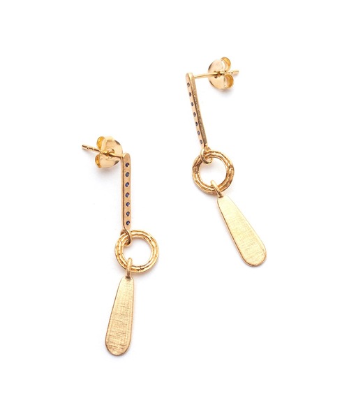 JACK & MARIE（ジャックアンドマリー）の「TEMPLE OF THE SUN VEGA EARRINGS GOLD (テンプルオブザサン )(ブルー)(TS508E-GVCBPL)（ピアス（両耳用）・レディース・ブルー・ONE SIZE）」の4枚目の写真