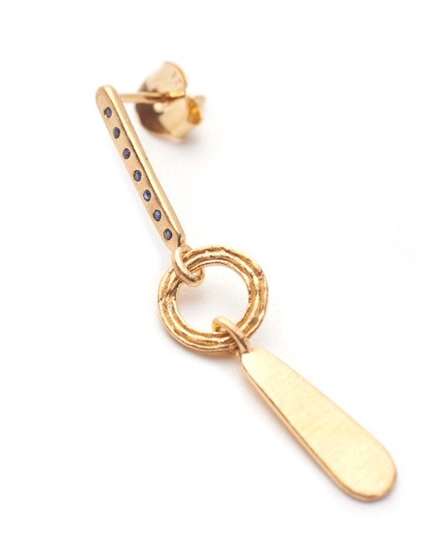 JACK & MARIE（ジャックアンドマリー）の「TEMPLE OF THE SUN VEGA EARRINGS GOLD (テンプルオブザサン )(ブルー)(TS508E-GVCBPL)（ピアス（両耳用）・レディース・ブルー・ONE SIZE）」の5枚目の写真