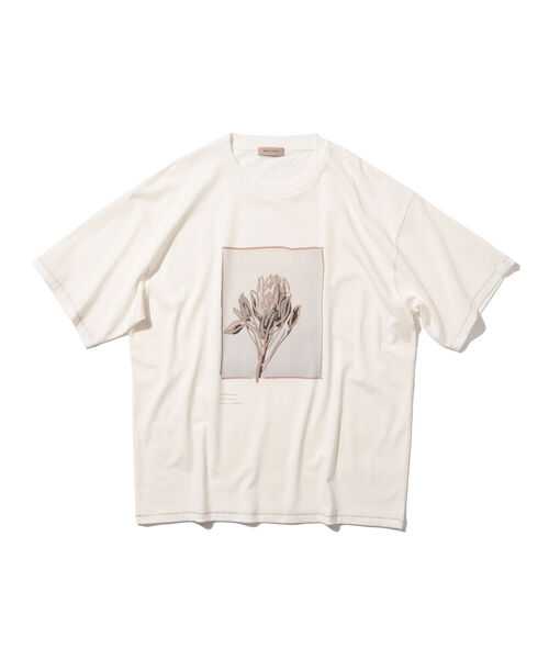BEAMS LIGHTS（ビームスライツ）の「BEAMS LIGHTS / フラワーフォト プリント Tシャツ（Tシャツ/カットソー・メンズ・ホワイト/グレー/ブラウン系その他2/グレー系その他/ホワイト系その他2/オリーブ・SMALL/MEDIUM/LARGE）」の17枚目の写真